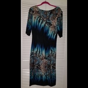 Black & Blue Bodycon Dress